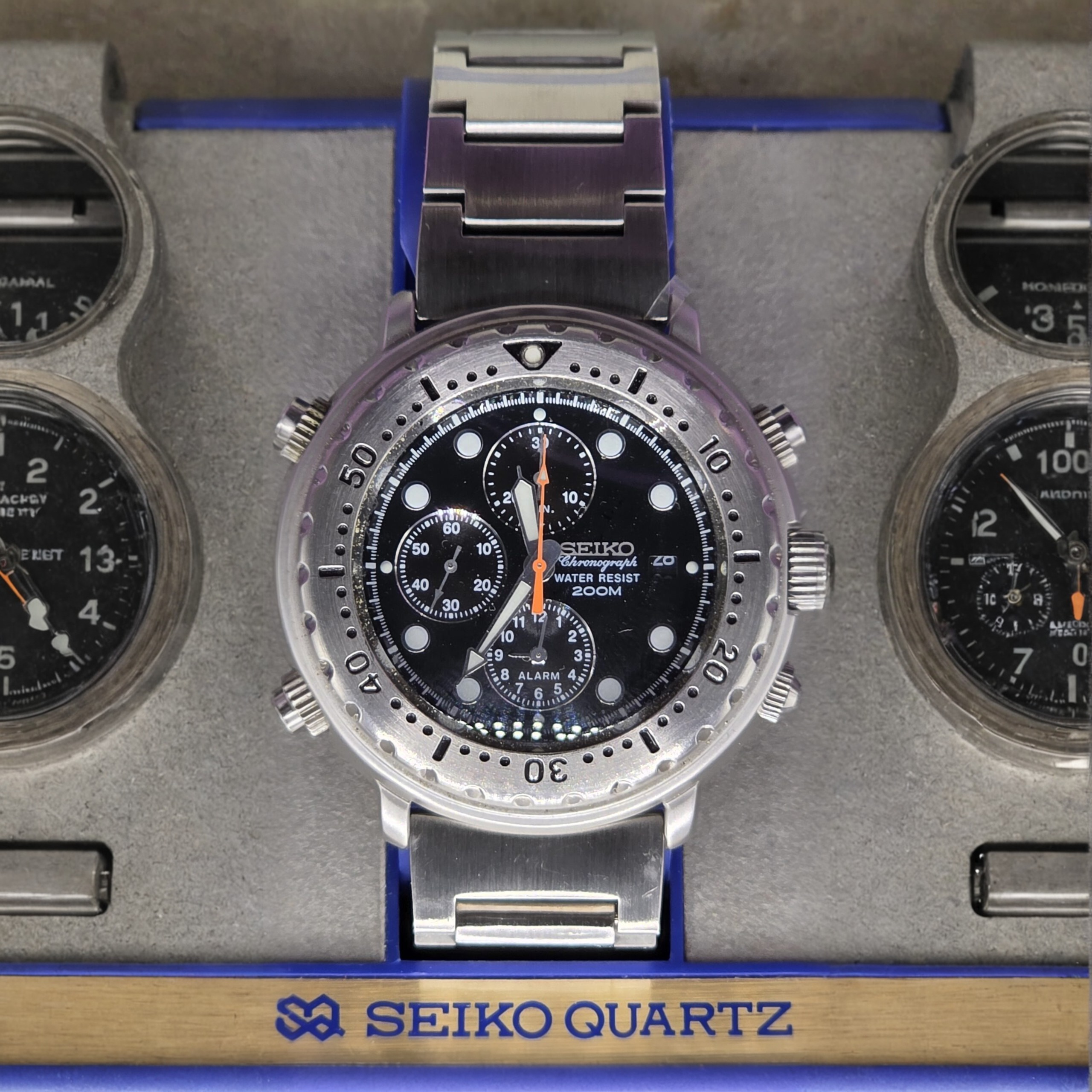 SEIKO Chronograph – Reference Y182-7C20, Waterproof Steel Case – Black Dial - Image 2