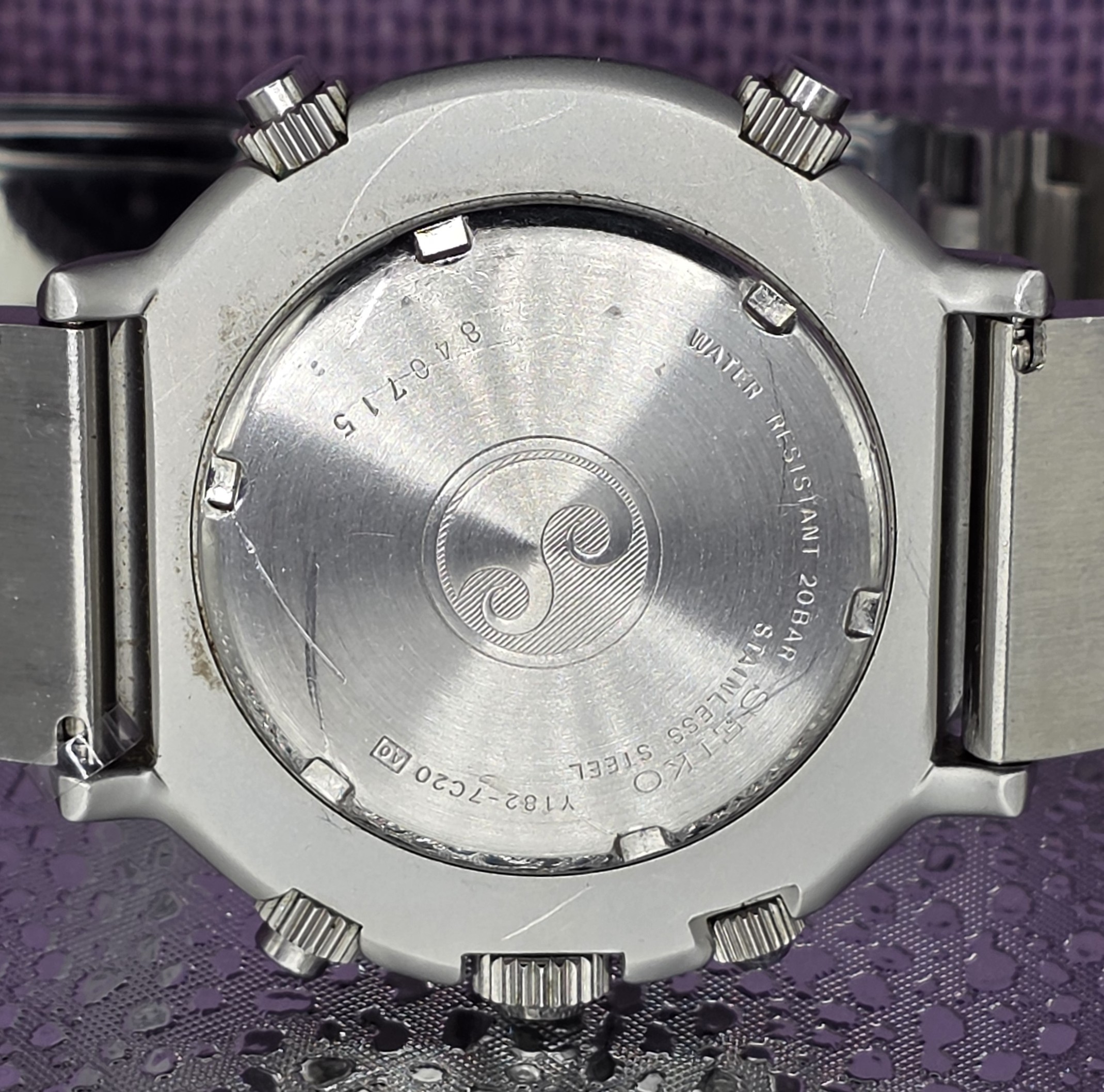 SEIKO Chronograph – Reference Y182-7C20, Waterproof Steel Case – Black Dial - Image 9
