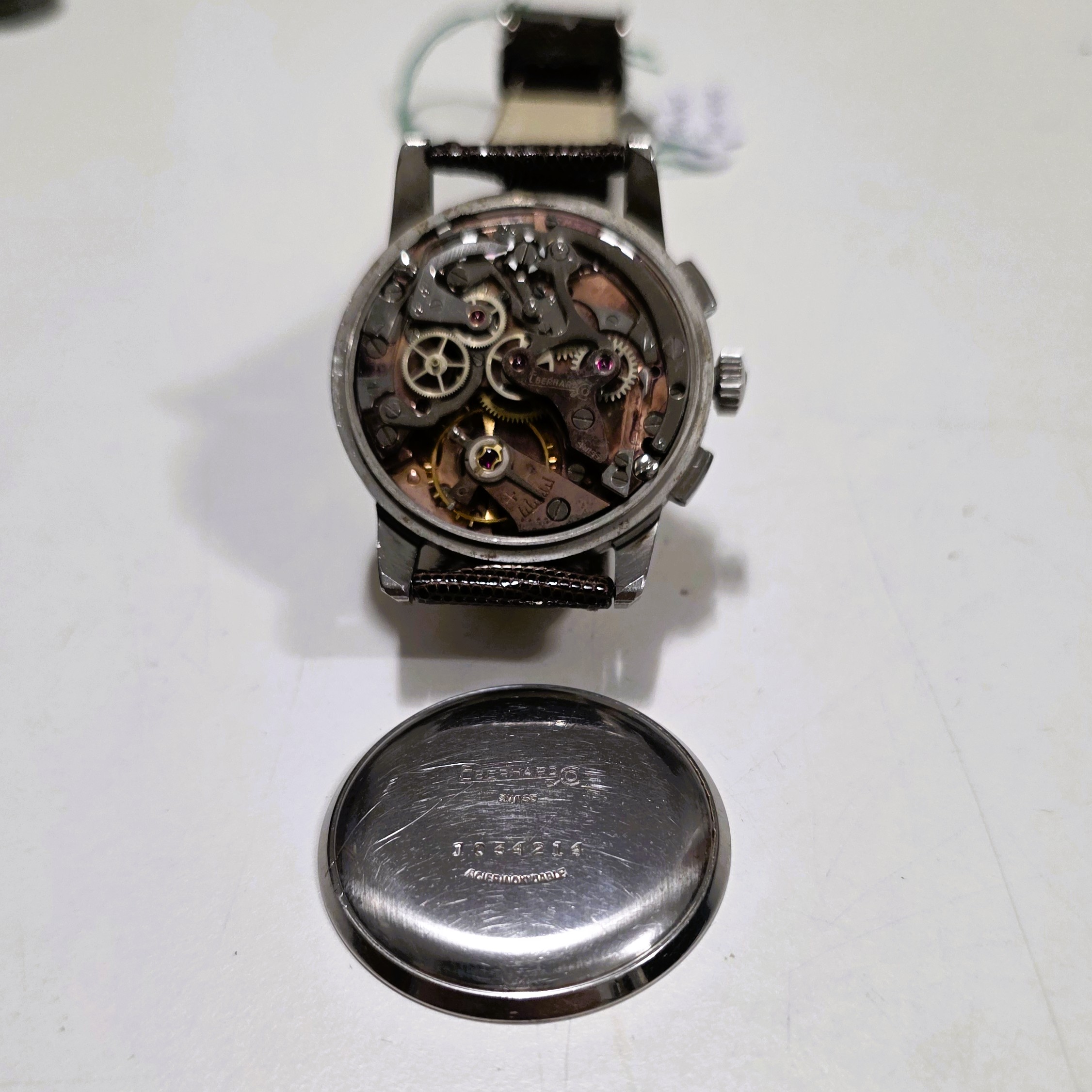 Eberhard Pre-Extra Fort Bicompax Chronograph in Steel – Cal. 16000 - Image 6