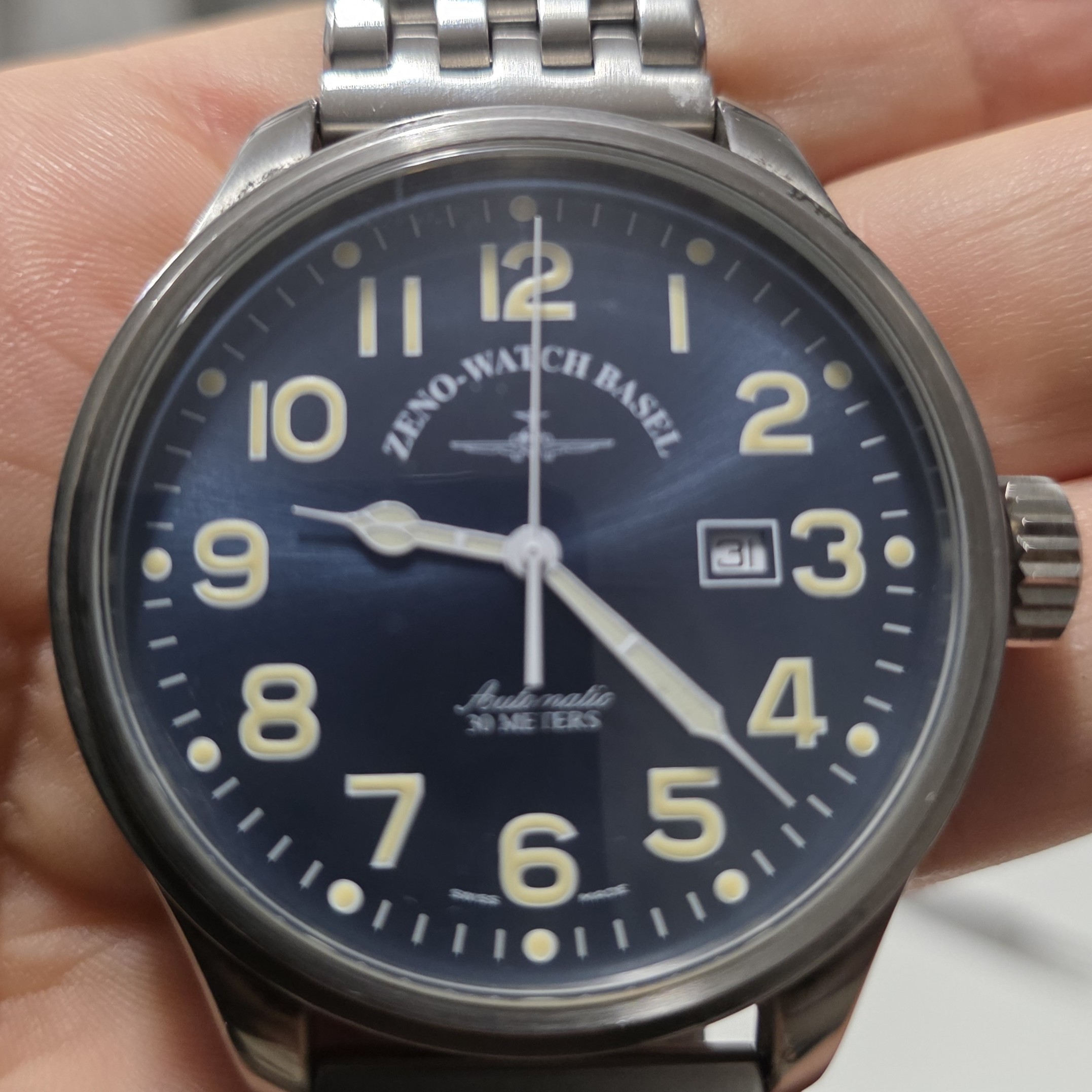 Zeno Watch Basel Pilot Classic Giant - Ref 8554 - Cal. ETA 2846 - Image 9