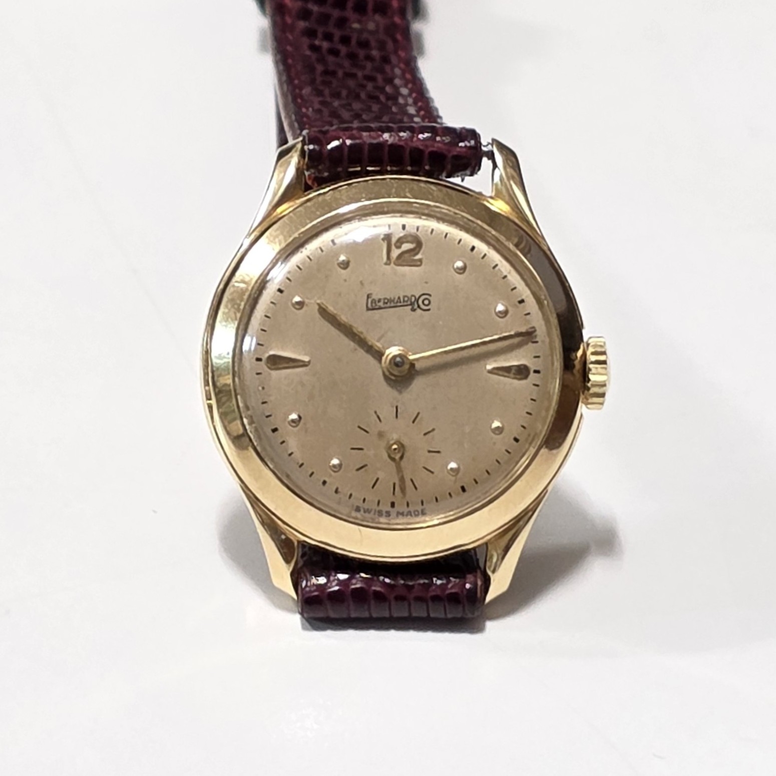 Eberhard Orologio Vintage a Carica Manuale in Oro Giallo 18 kt - immagine 2