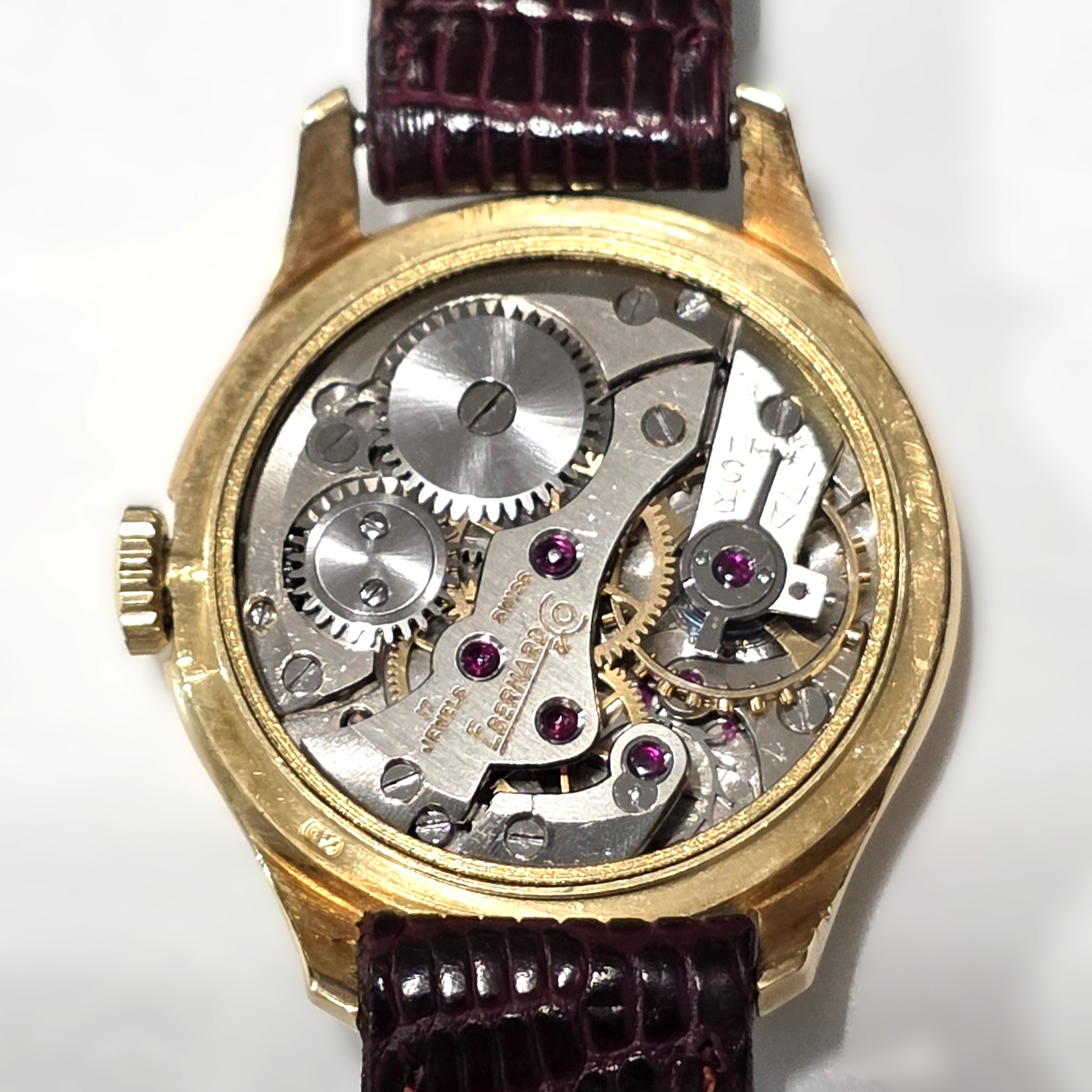 Eberhard Orologio Vintage a Carica Manuale in Oro Giallo 18 kt - immagine 6