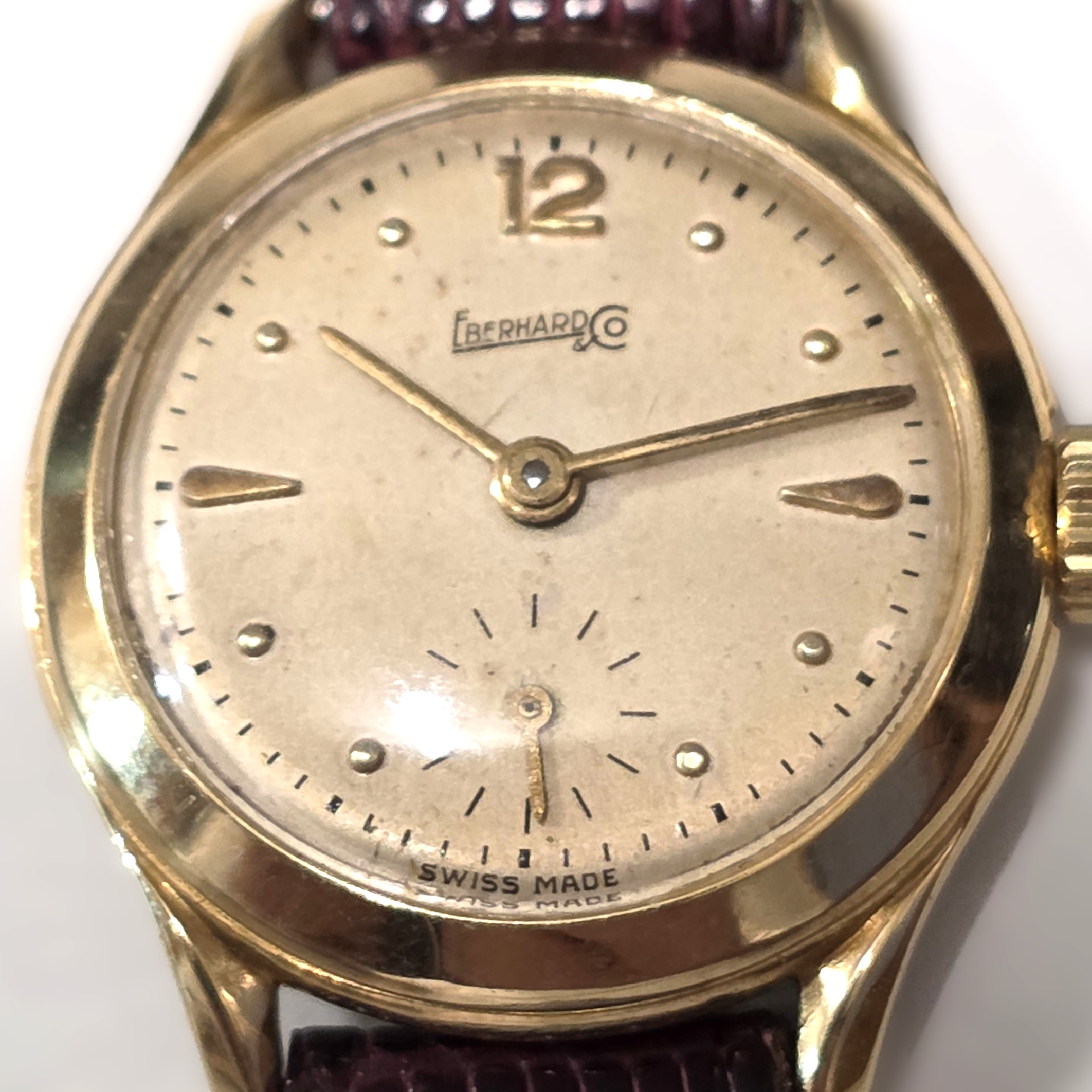 Eberhard Orologio Vintage a Carica Manuale in Oro Giallo 18 kt - immagine 3