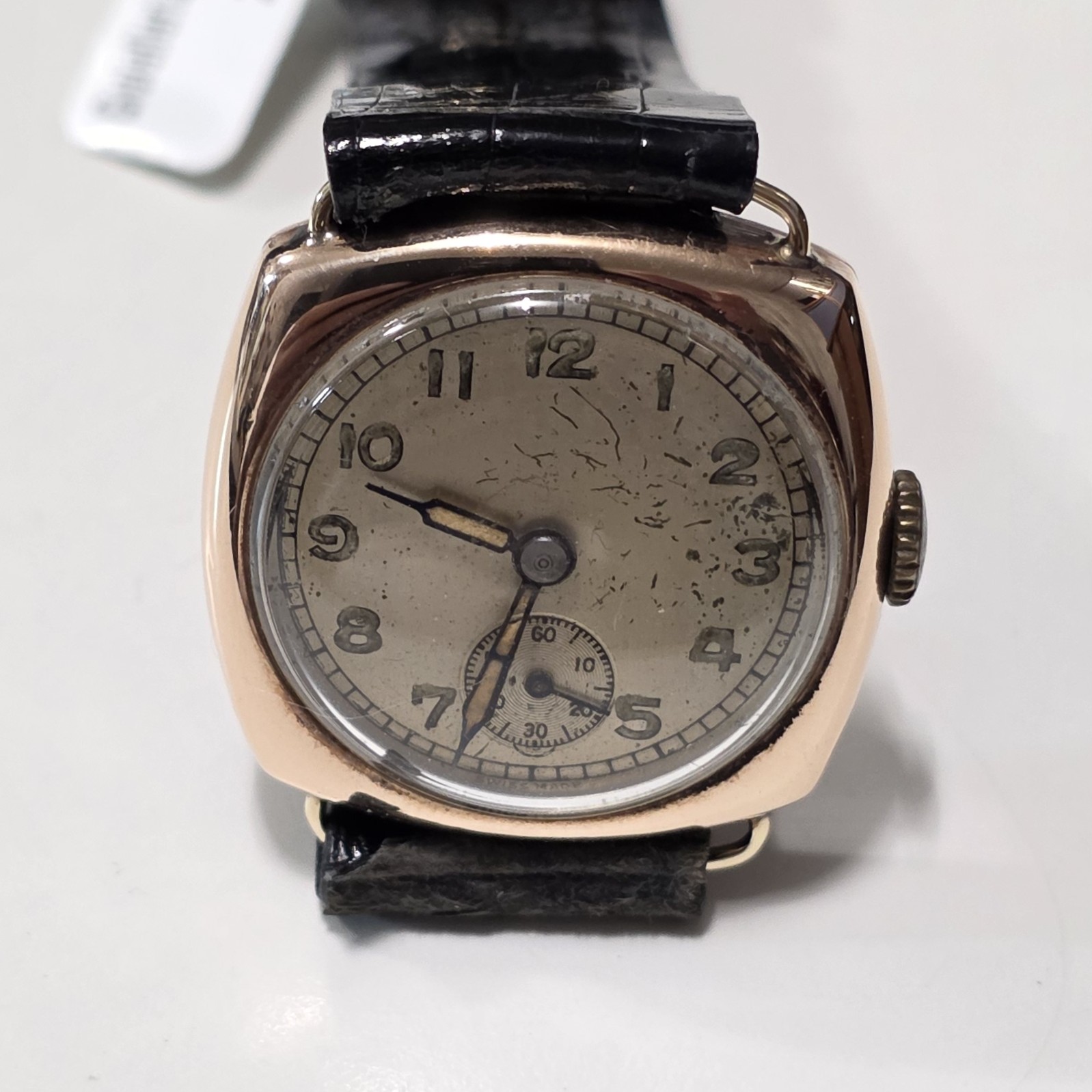 Orologio Cushion Dennisson Case Vintage in Argento sterling 925