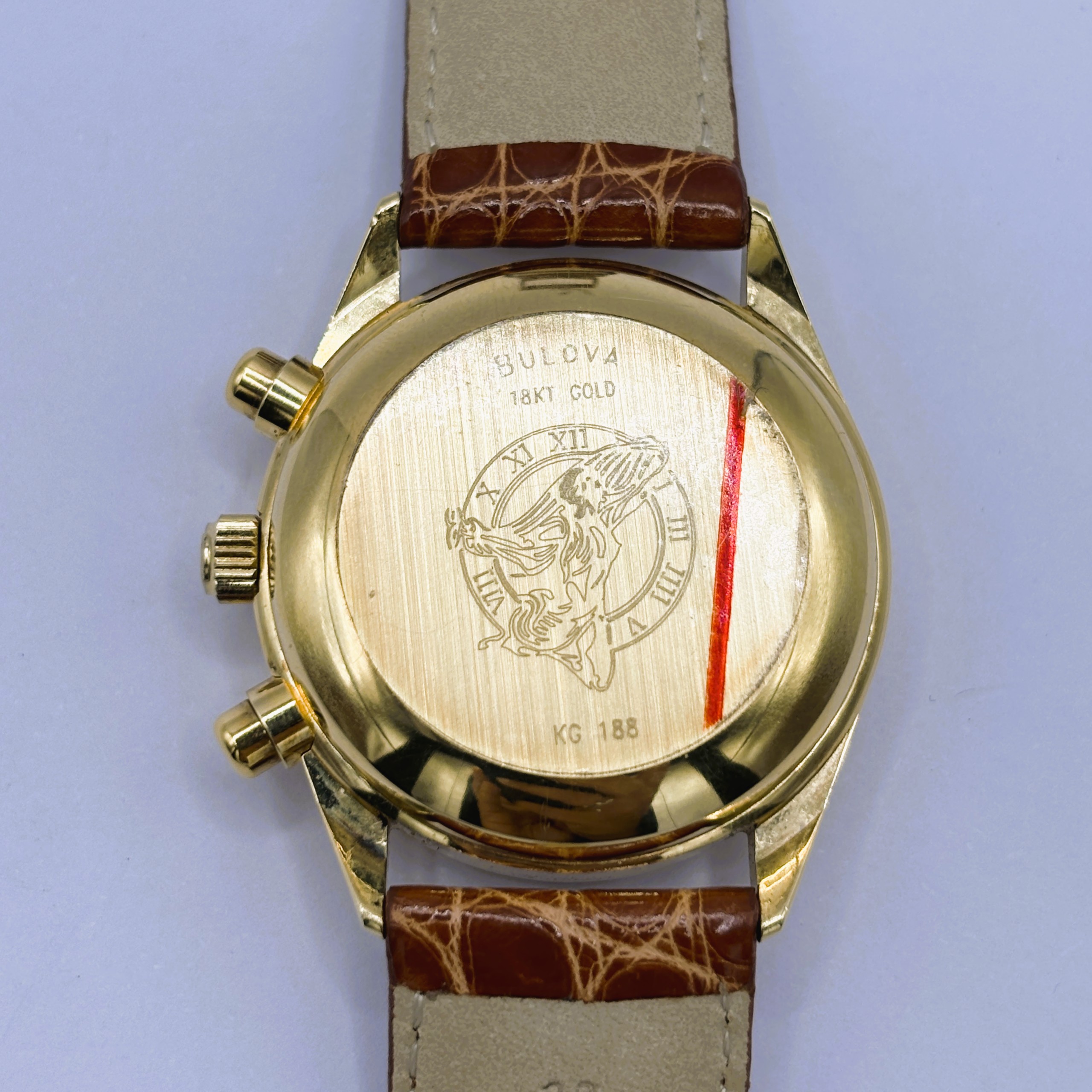 Bulova Automatic Chronograph NOS in 18 Kt Gold - Cal. Valjoux 7750 - Image 3