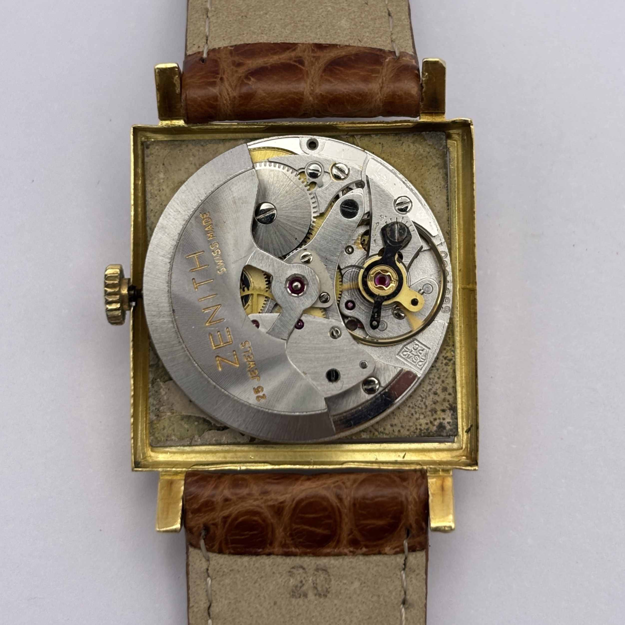 Zenith Automatic Vintage Rettangolare in Oro 18 Kt – Cal. 2542 PC - immagine 4