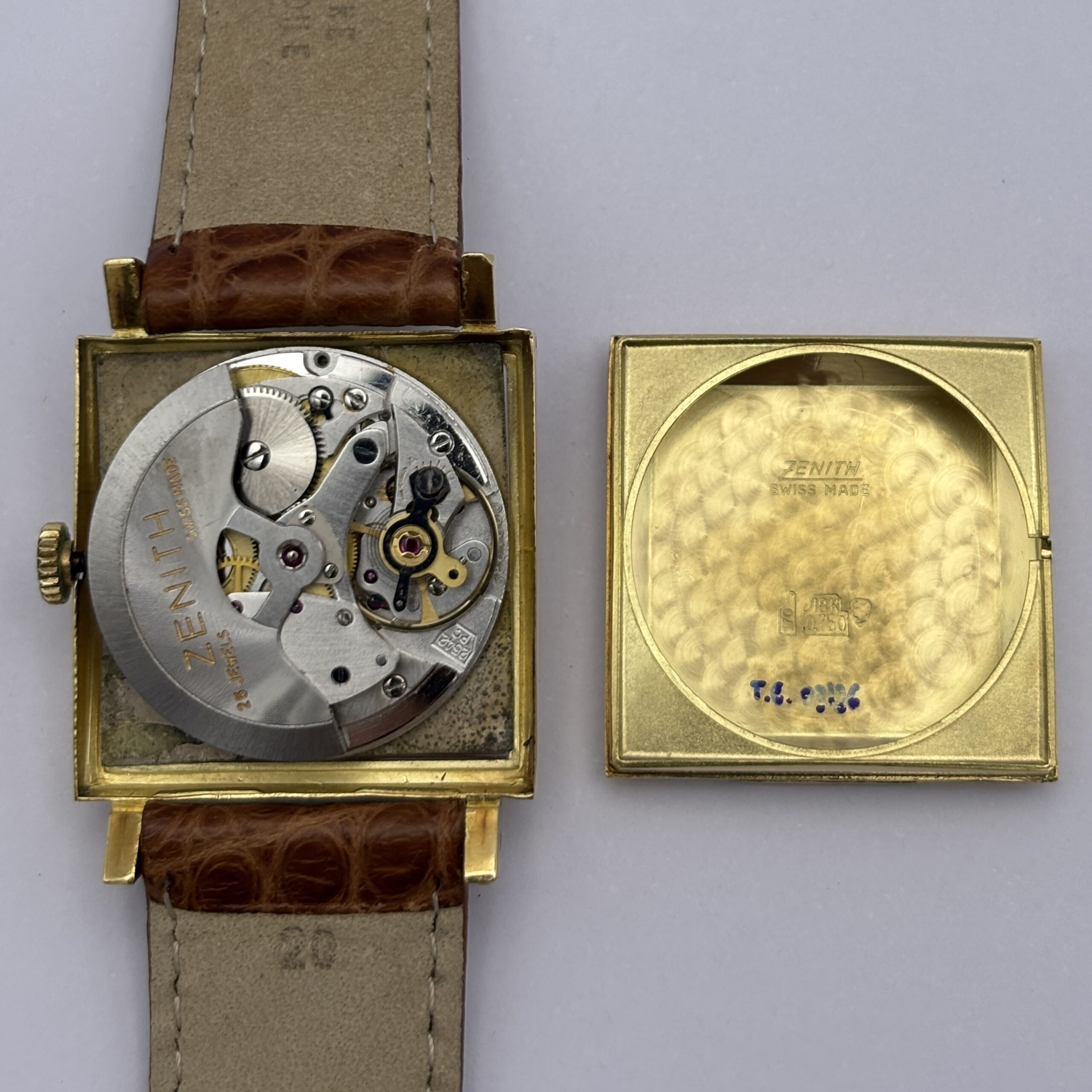 Zenith Automatic Vintage Rettangolare in Oro 18 Kt – Cal. 2542 PC - immagine 5