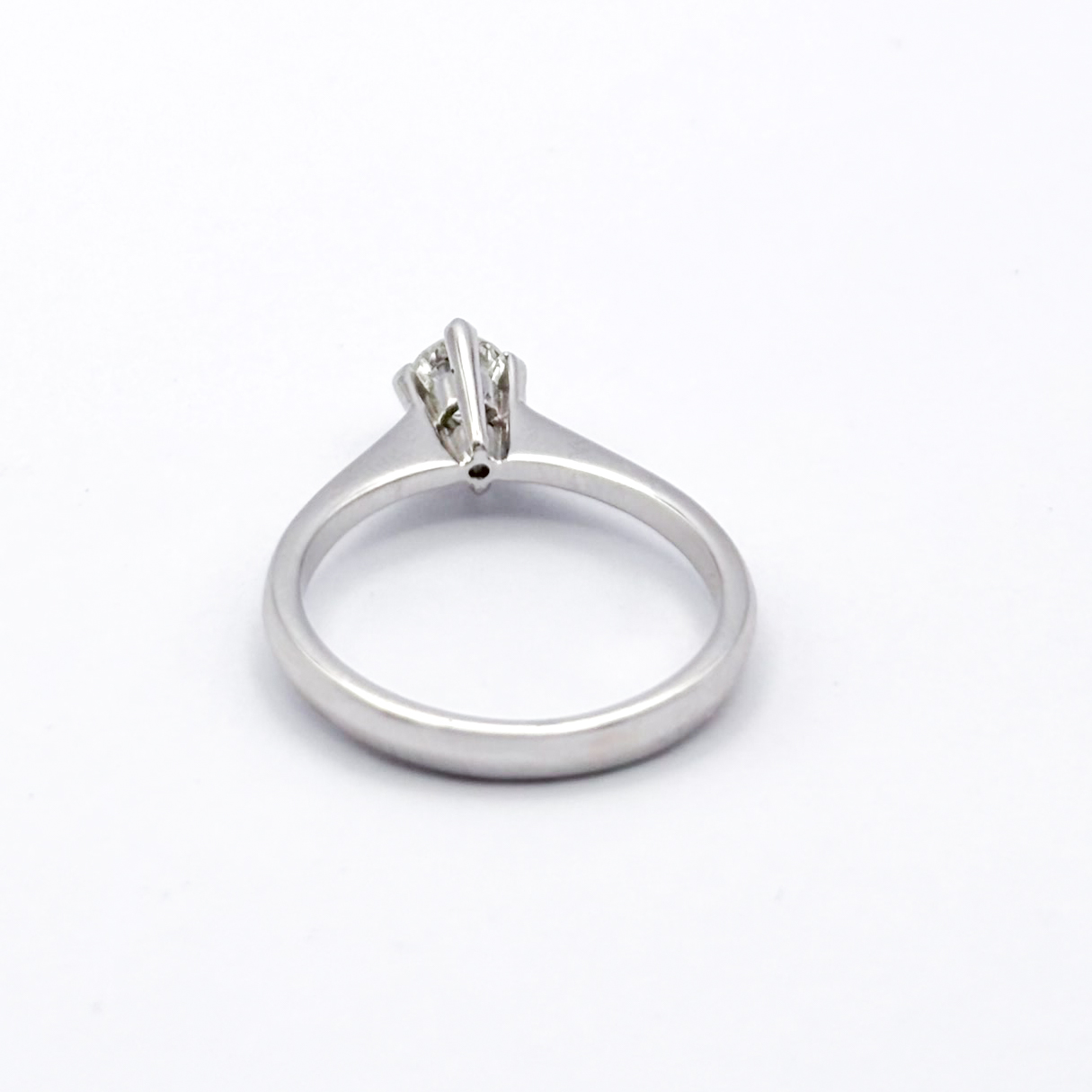 Anello Solitario in Oro Bianco 18 kt con Diamante - immagine 5