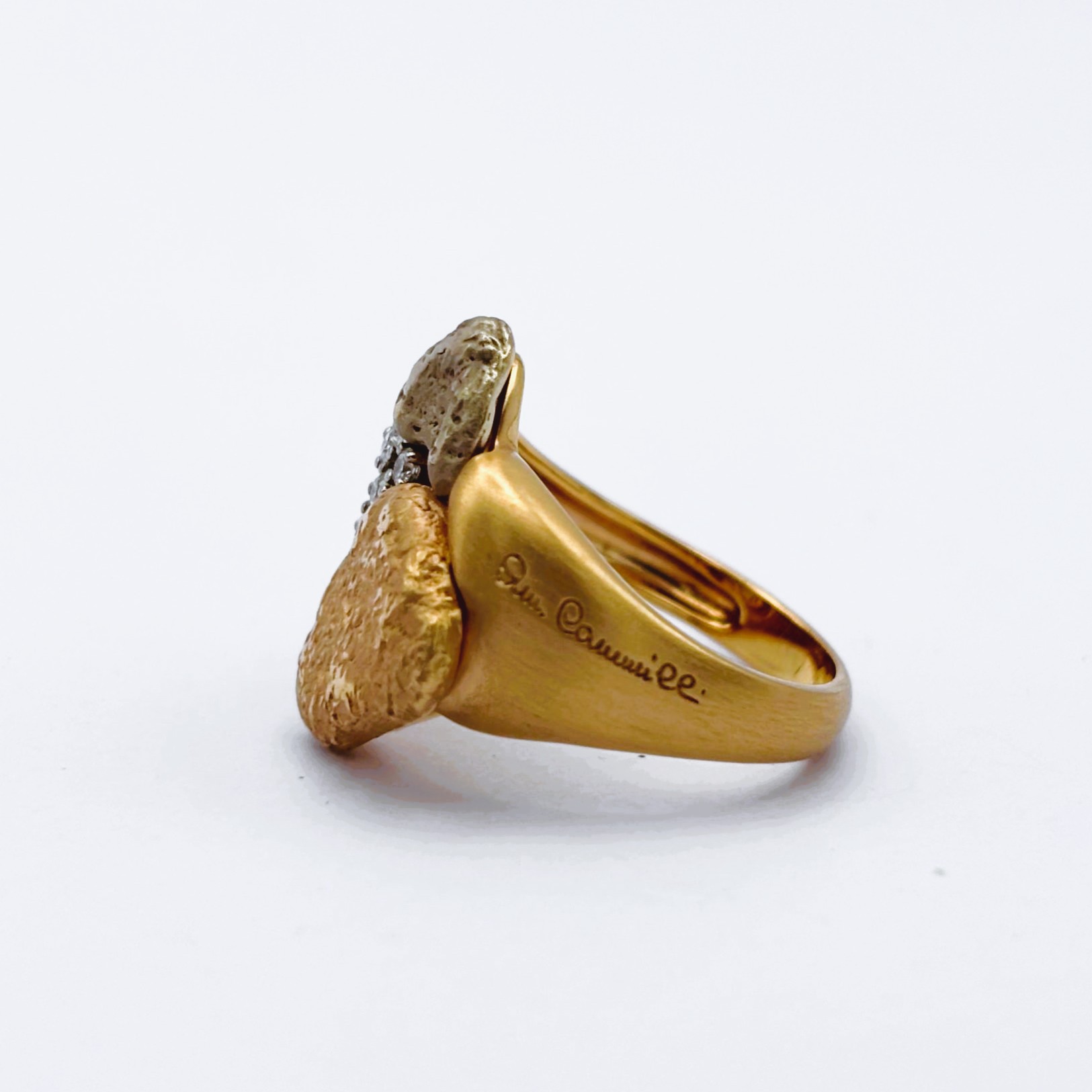 Annamaria Cammilli – Anello Collezione Tracce in Oro Giallo 18 kt e Diamanti - immagine 3