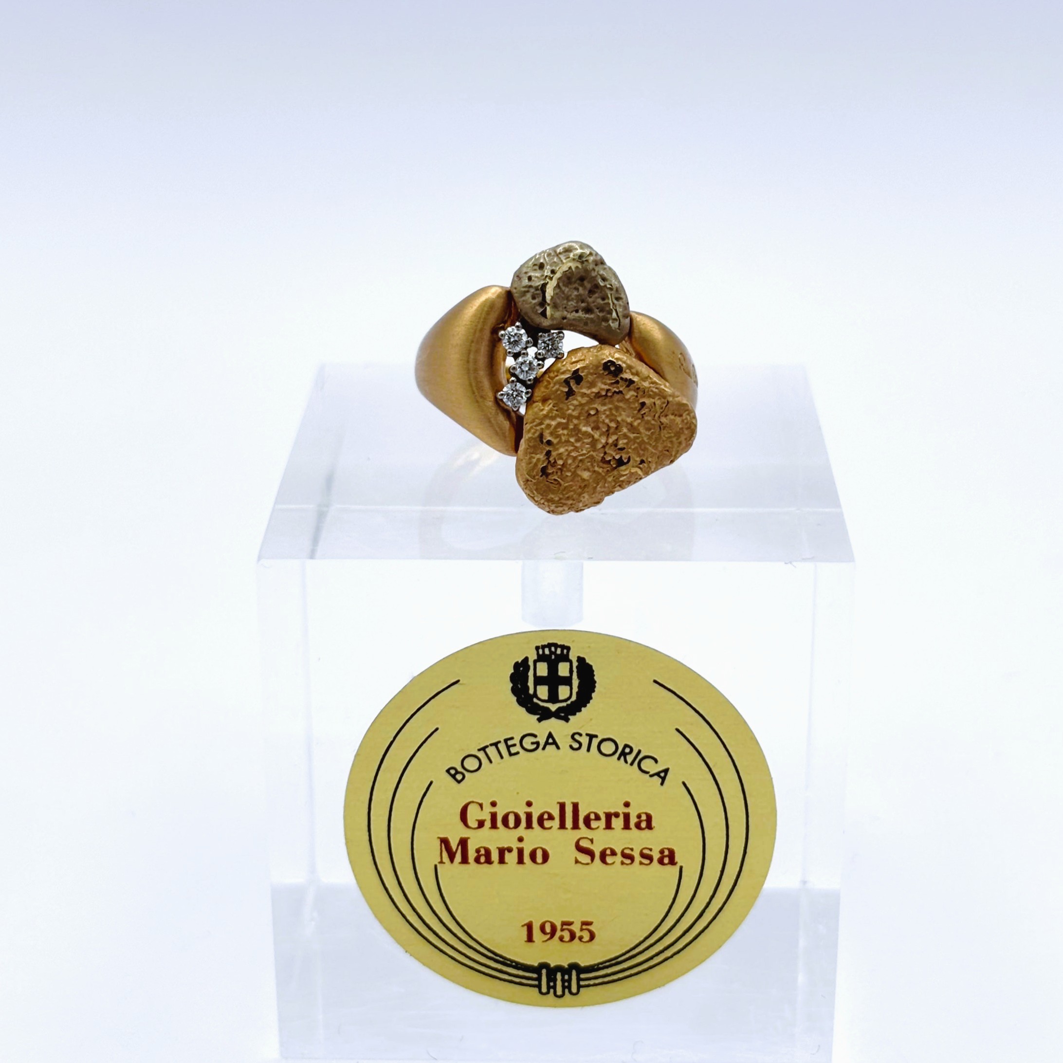 Annamaria Cammilli – Anello Collezione Tracce in Oro Giallo 18 kt e Diamanti - immagine 5