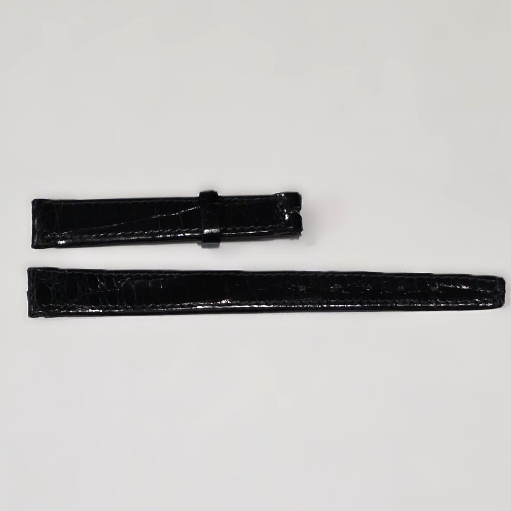 Zenith Strap in Black Alligator, mm 12 x 10
