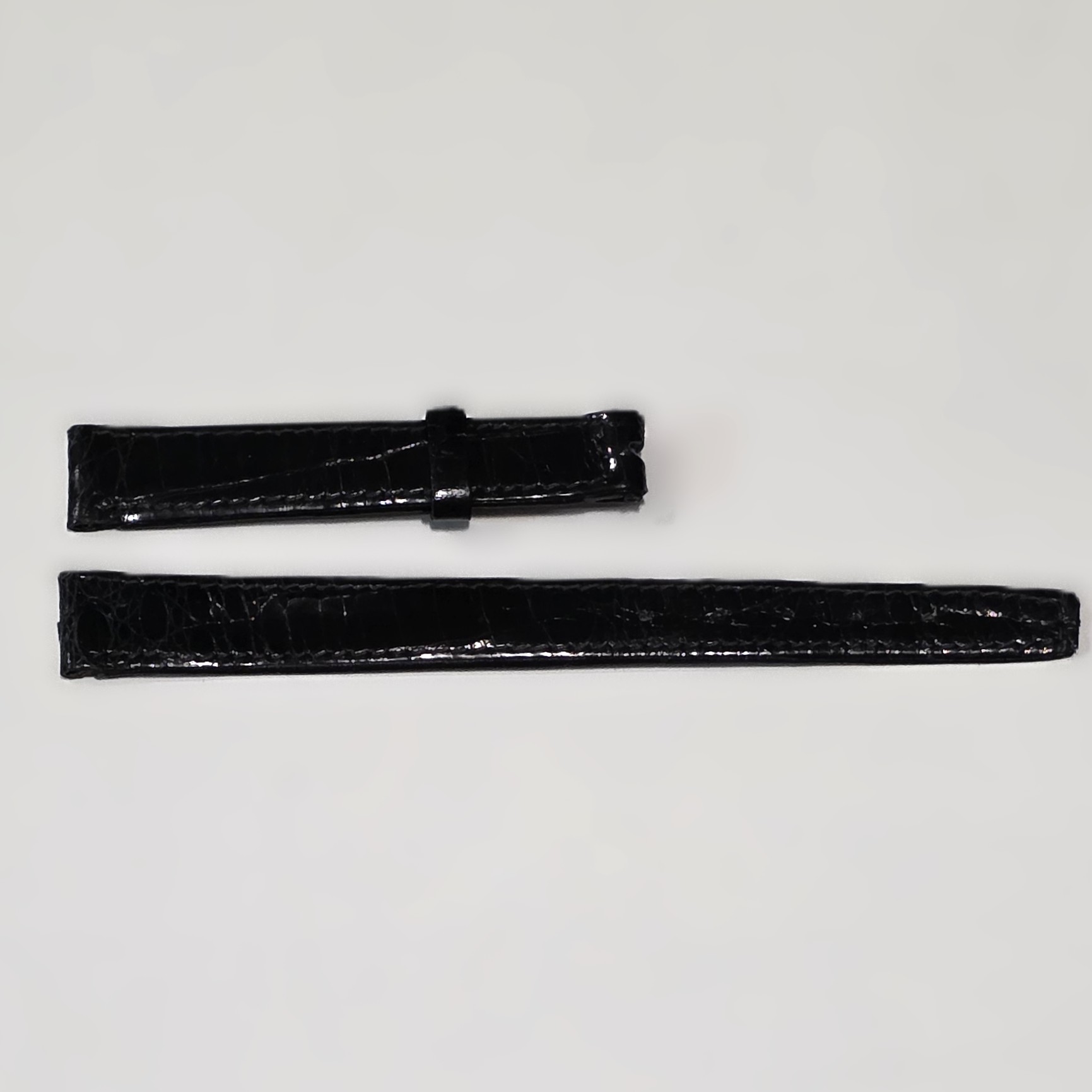 Zenith Strap in Black Alligator, mm 12 x 10