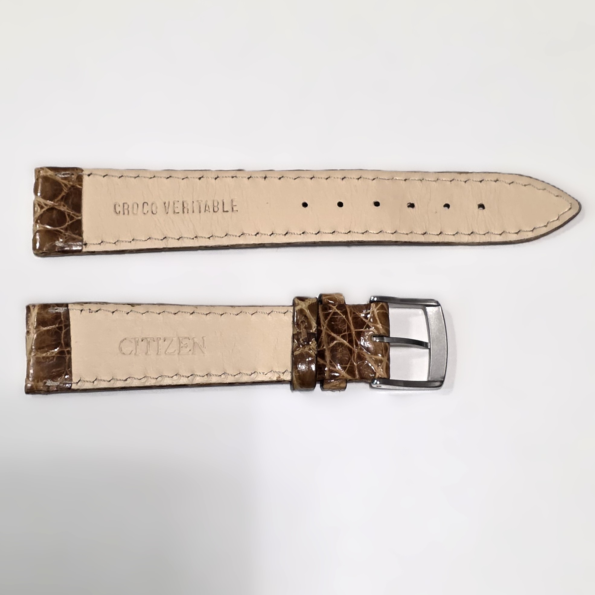 Citizen Strap in Brown Alligator, mm 20 x 16 - Image 2