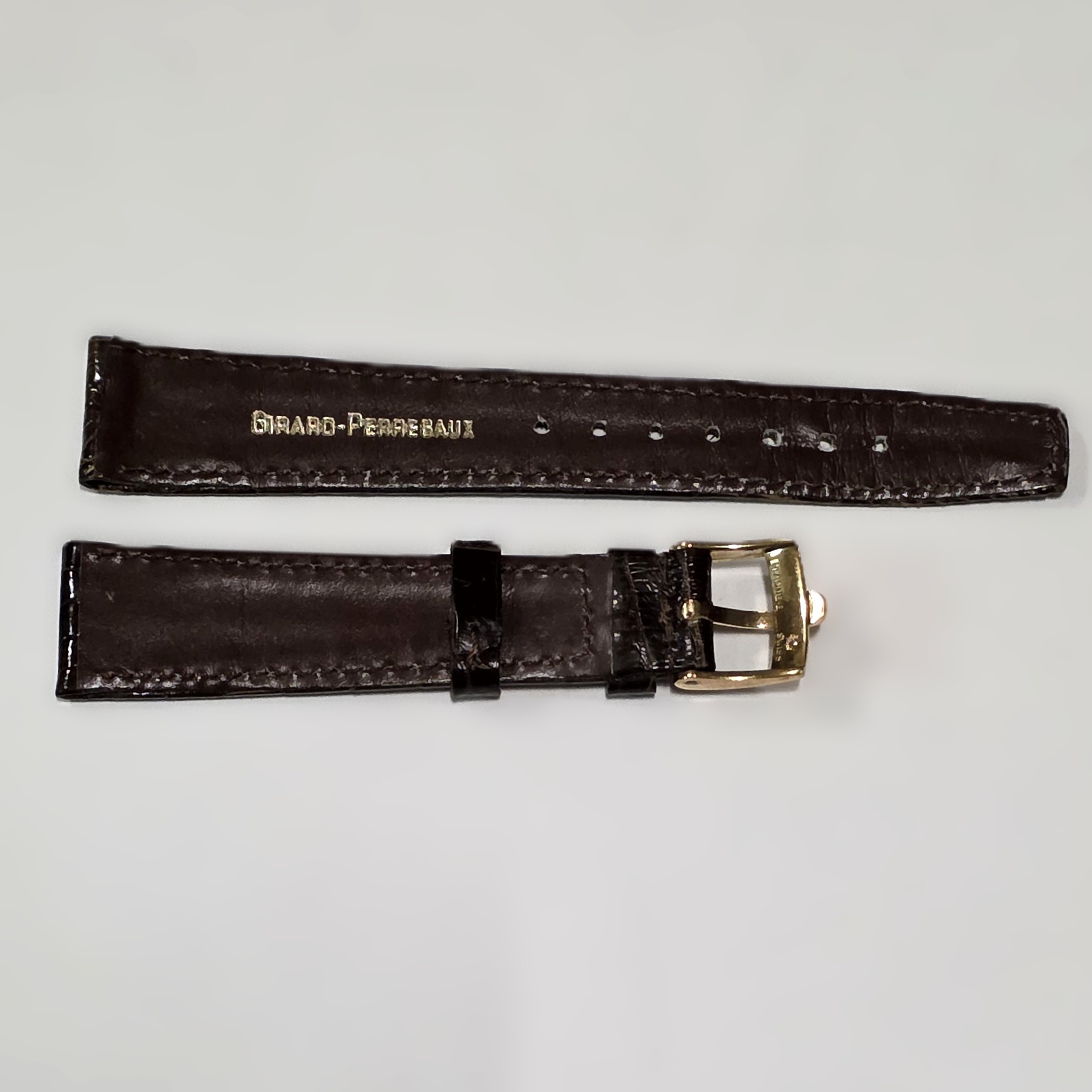 Girard Perregaux Strap in Brown Alligator, mm 18 x 14, with Original Signed Buckle - Image 2