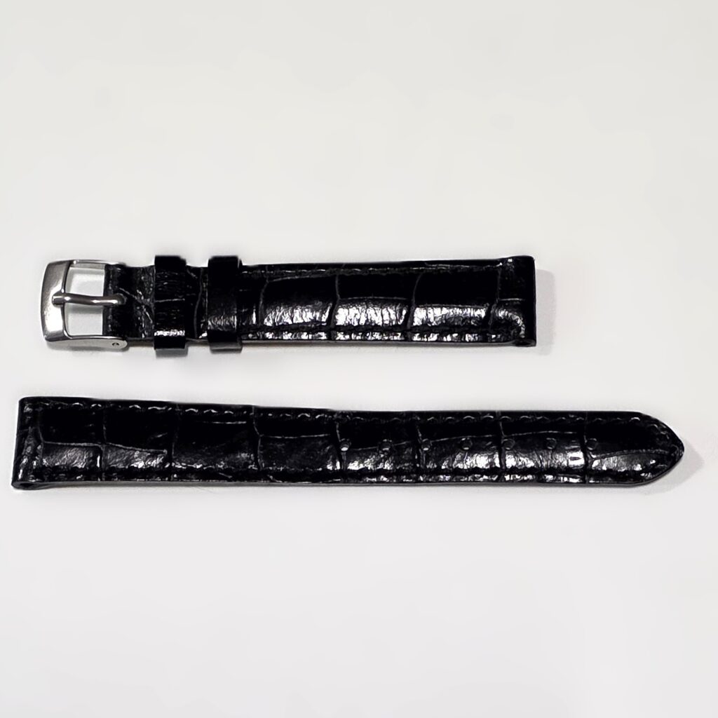 Citizen Strap in Black Croc-Embossed Leather, mm 14 x 14