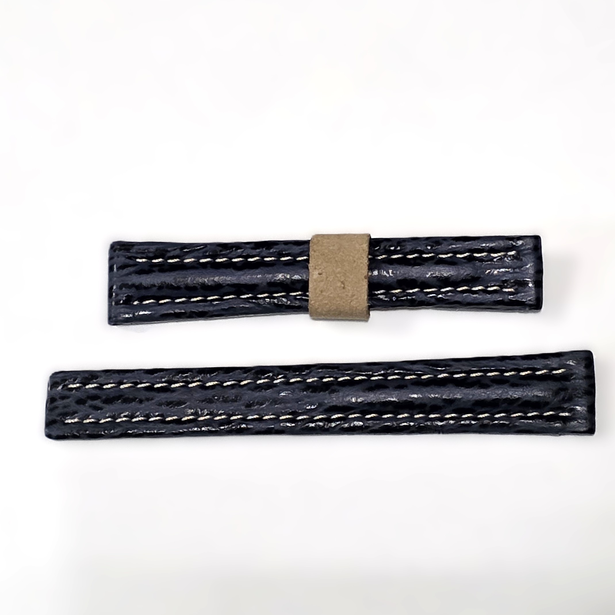 Cinturino spezzoni Breitling in pelle di squalo blu mm 16 x 14