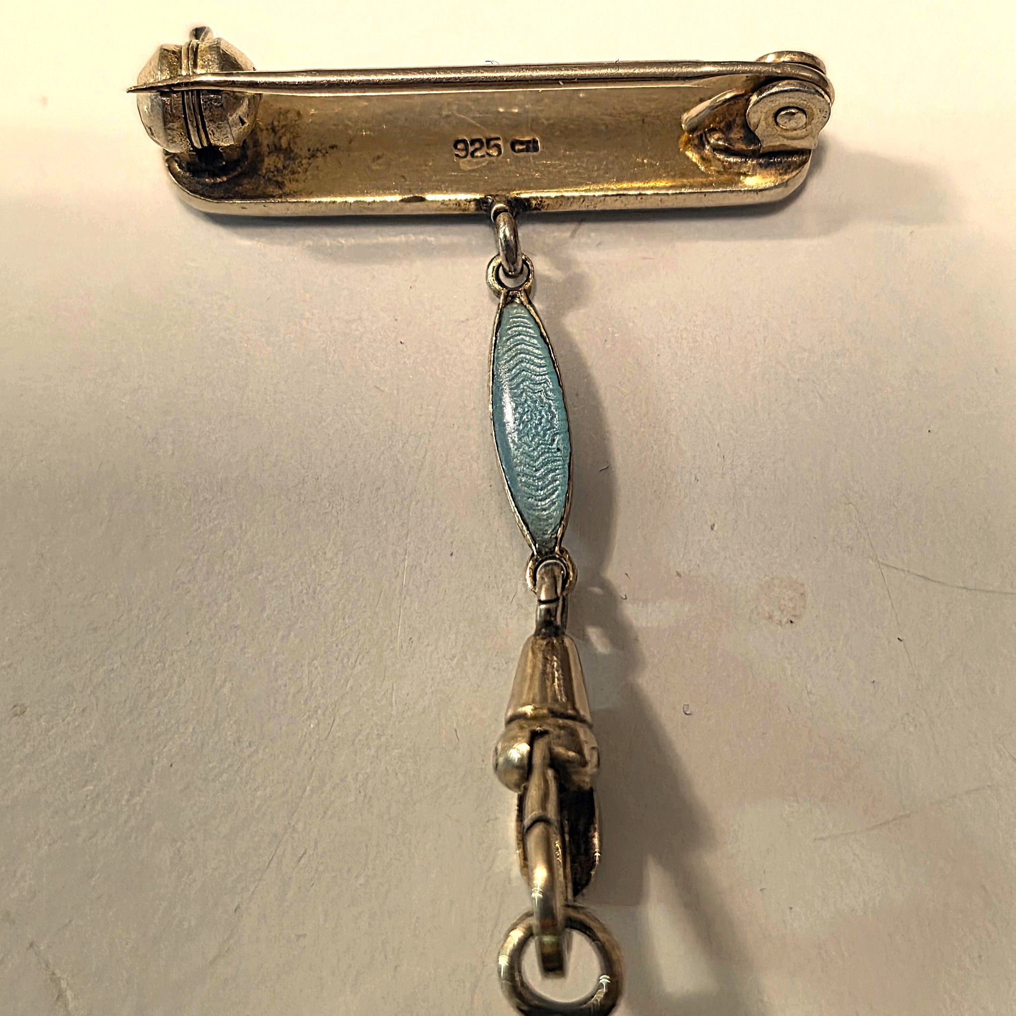 Bucherer Vintage Pin Watch in 925 Silver and Enamel - 1950s - Cal. AS 1001 - Image 5