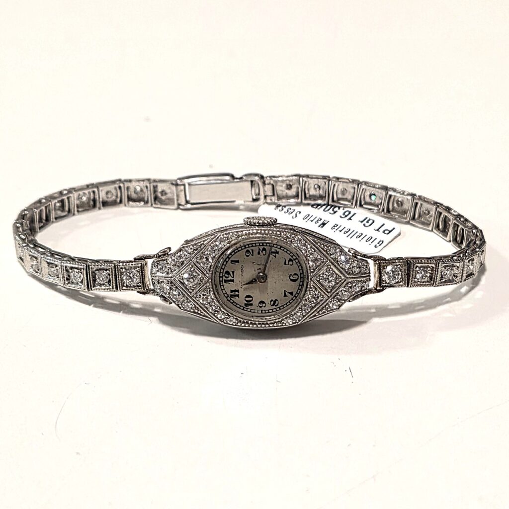 Movado Art Deco in Platinum with Old-Cut Diamonds
