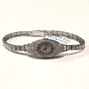 Movado Art Deco in Platinum with Old-Cut Diamonds