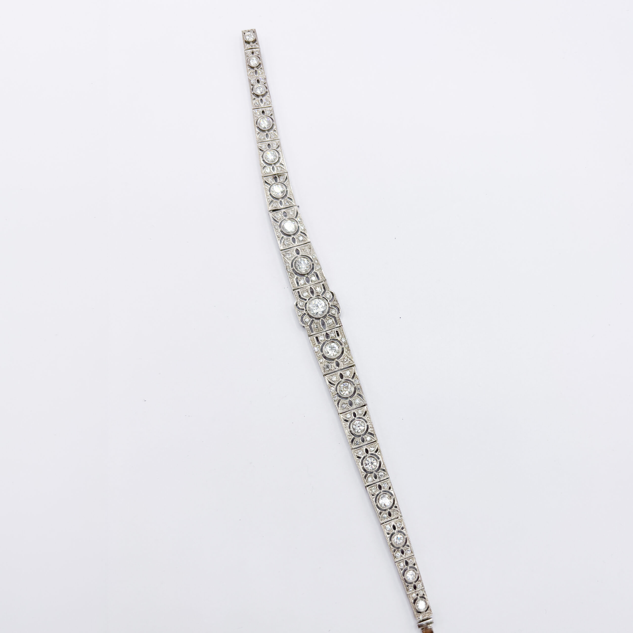 Bracciale Art Déco in Platino con Diamanti - immagine 9