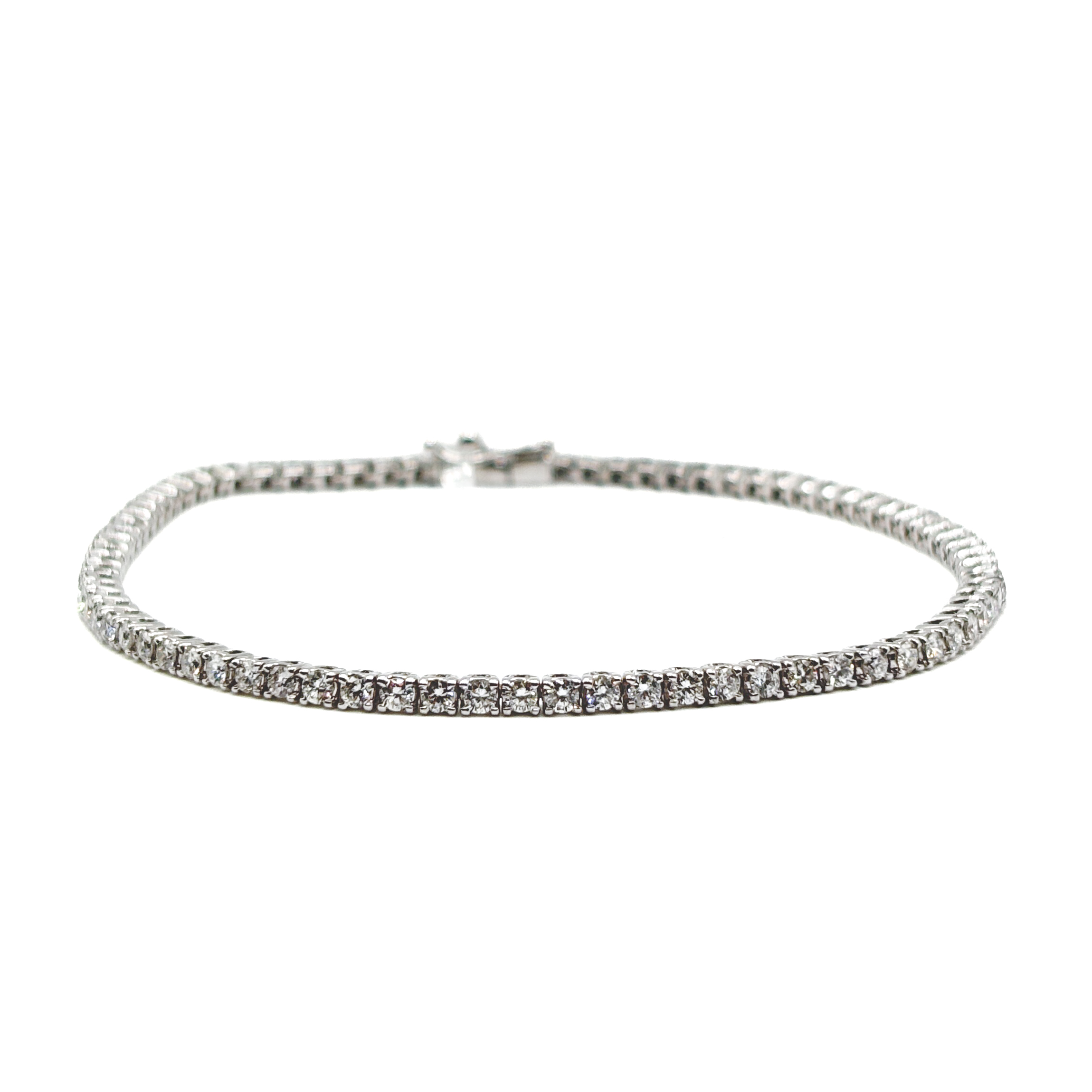 18kt White Gold Tennis Bracelet with Diamonds - Image 3