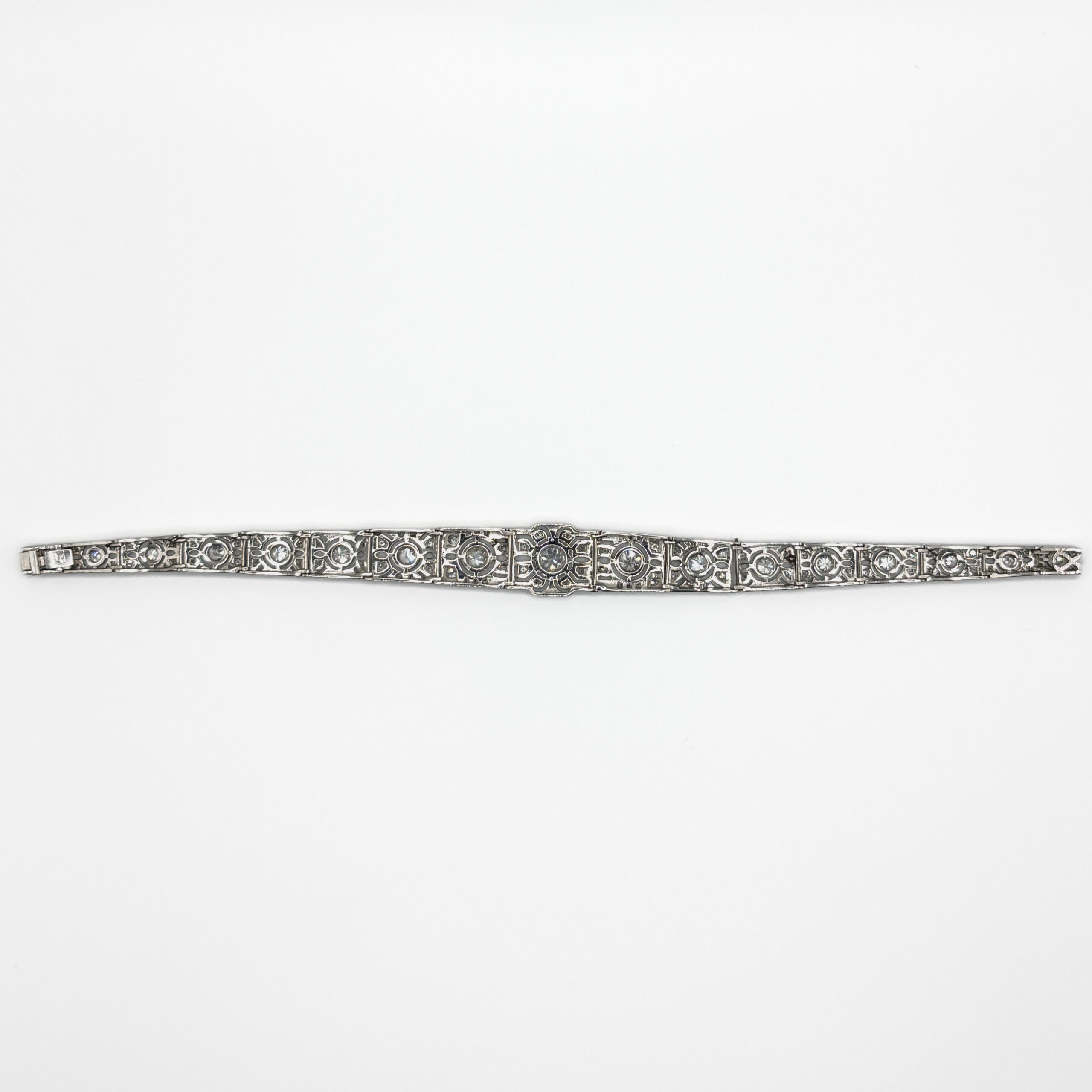 Bracciale Art Déco in Platino con Diamanti - immagine 6