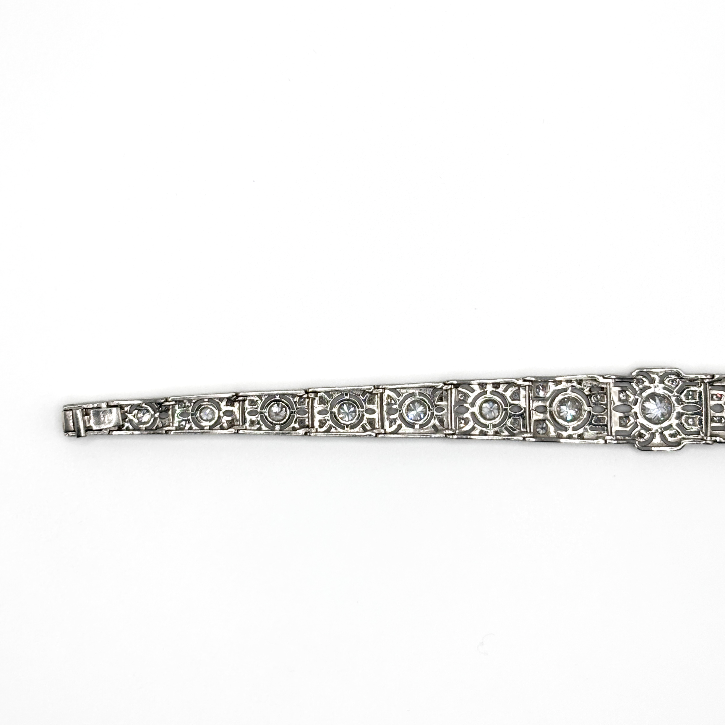 Bracciale Art Déco in Platino con Diamanti - immagine 7