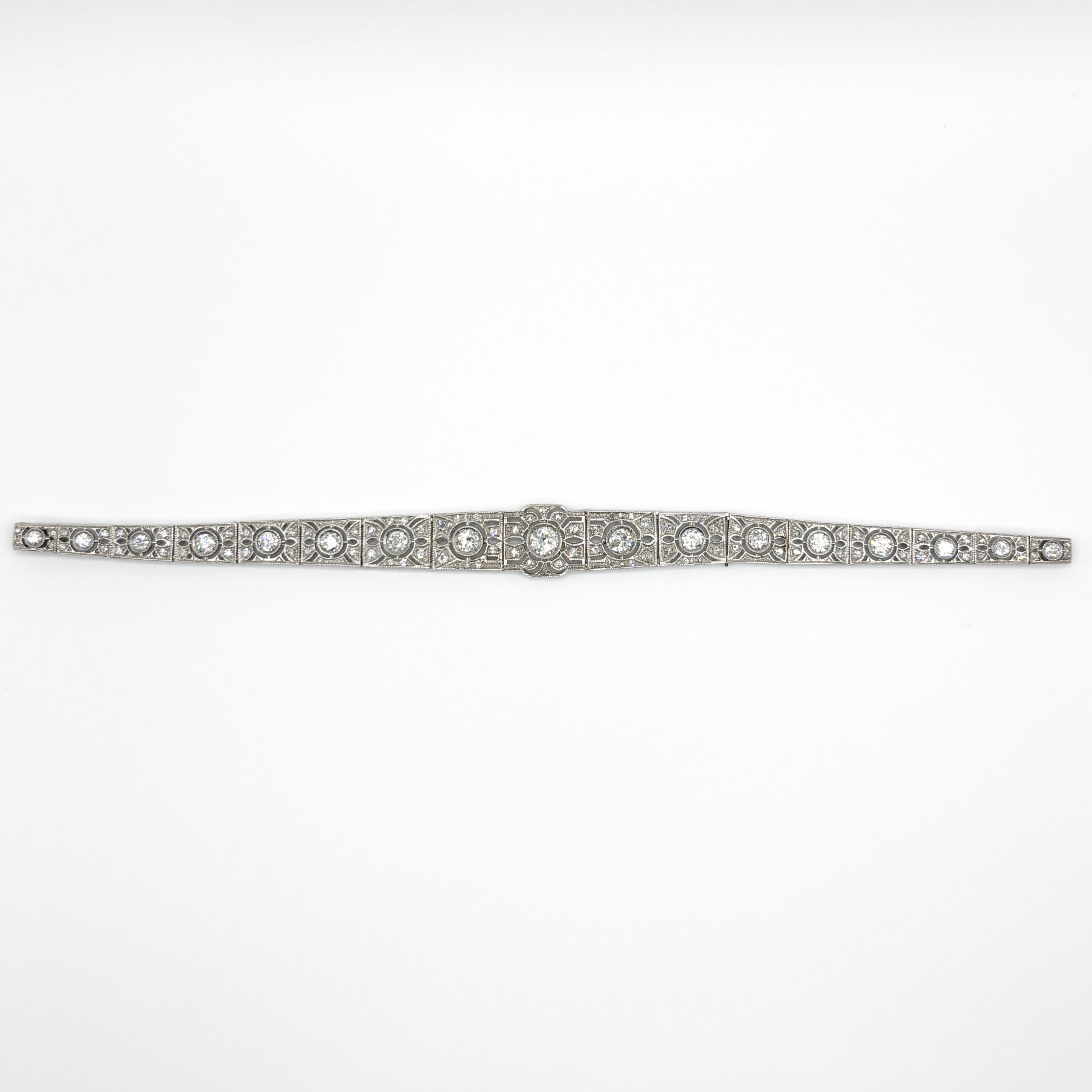 Bracciale Art Déco in Platino con Diamanti - immagine 8