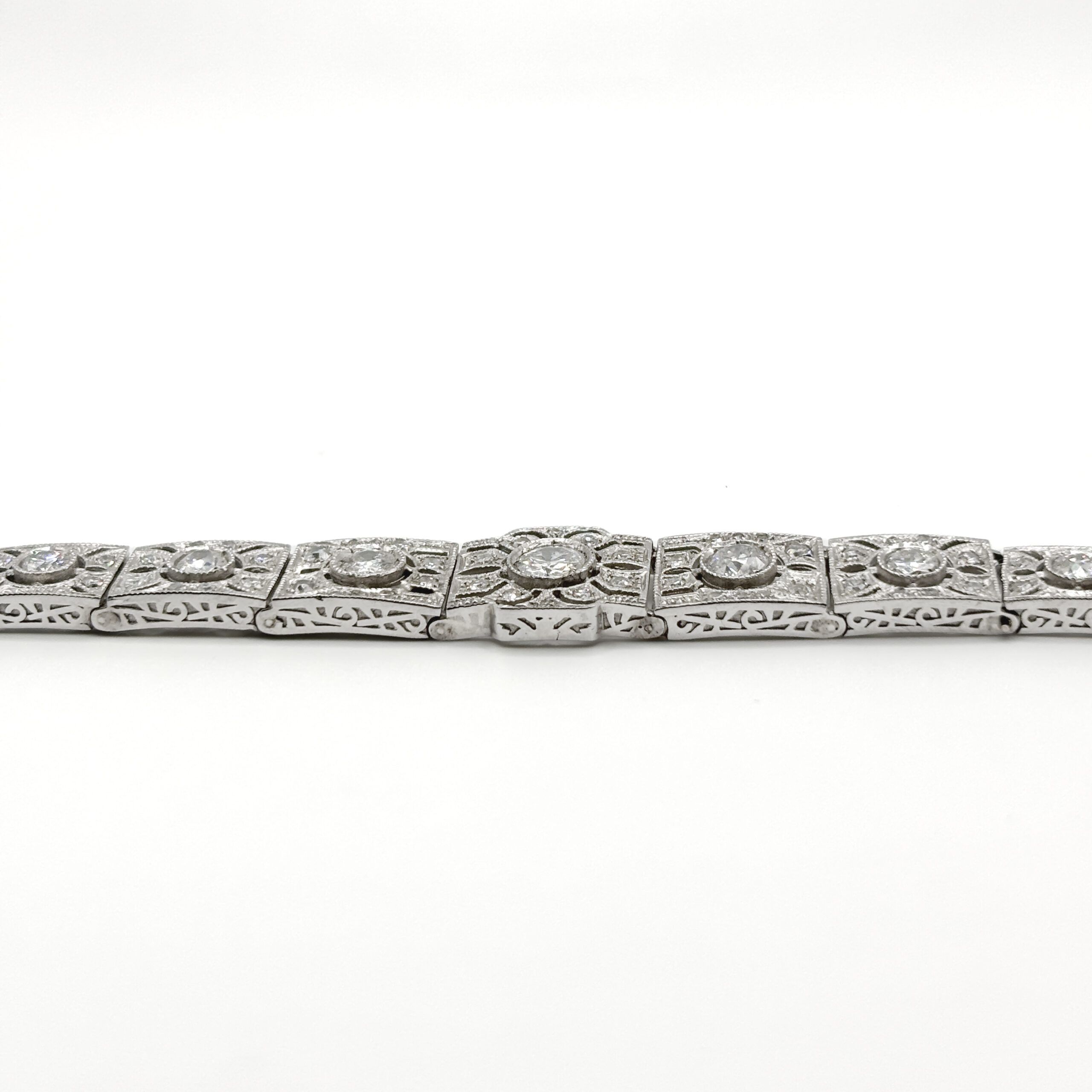 Bracciale Art Déco in Platino con Diamanti - immagine 4