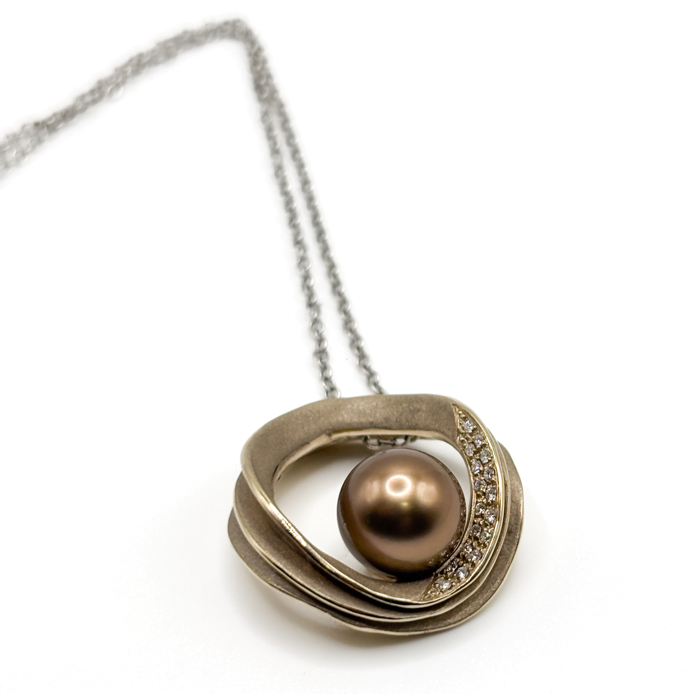 Girocollo Annamaria Cammilli Collezione Dune con Perla e Diamanti