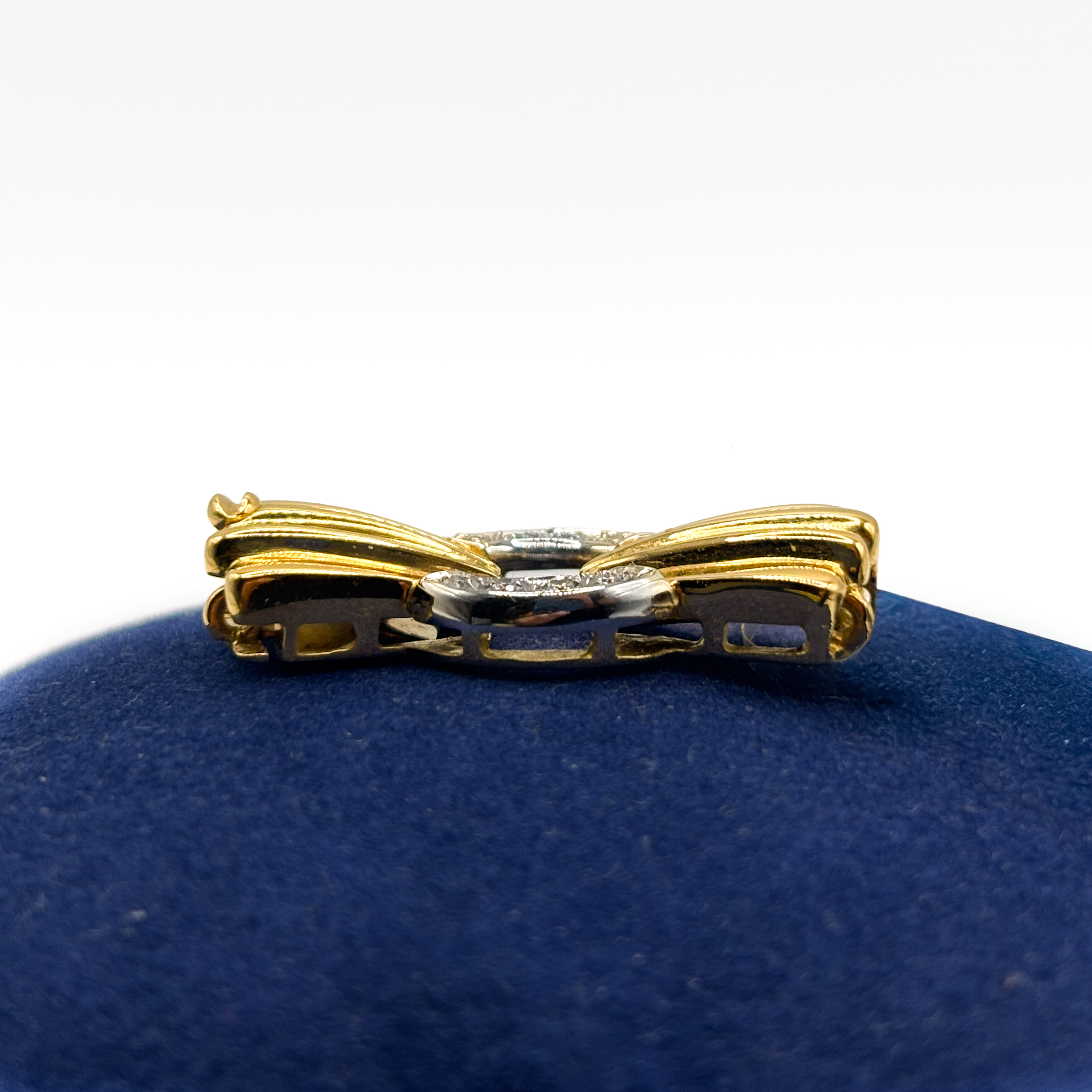 Chiusura in Oro Giallo e Bianco 18 kt con Diamanti - immagine 3