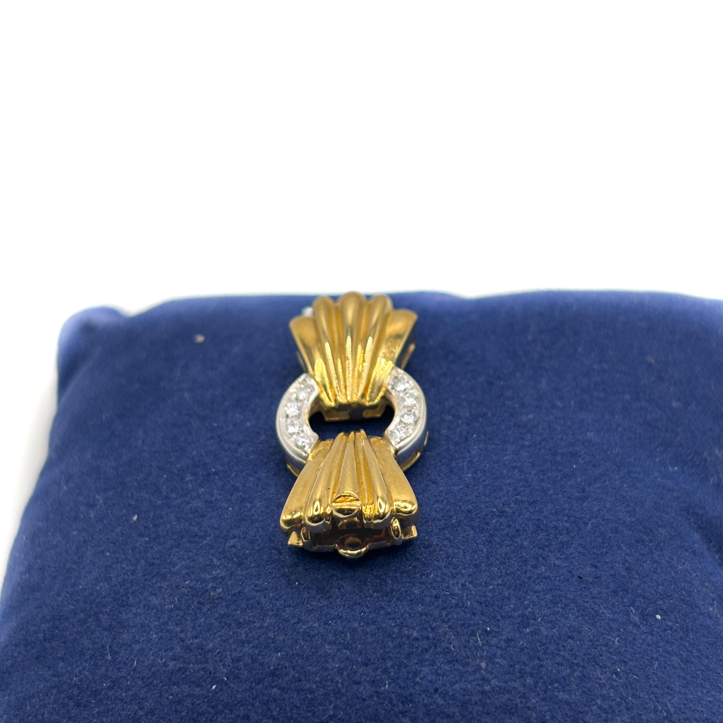 Chiusura in Oro Giallo e Bianco 18 kt con Diamanti - immagine 4