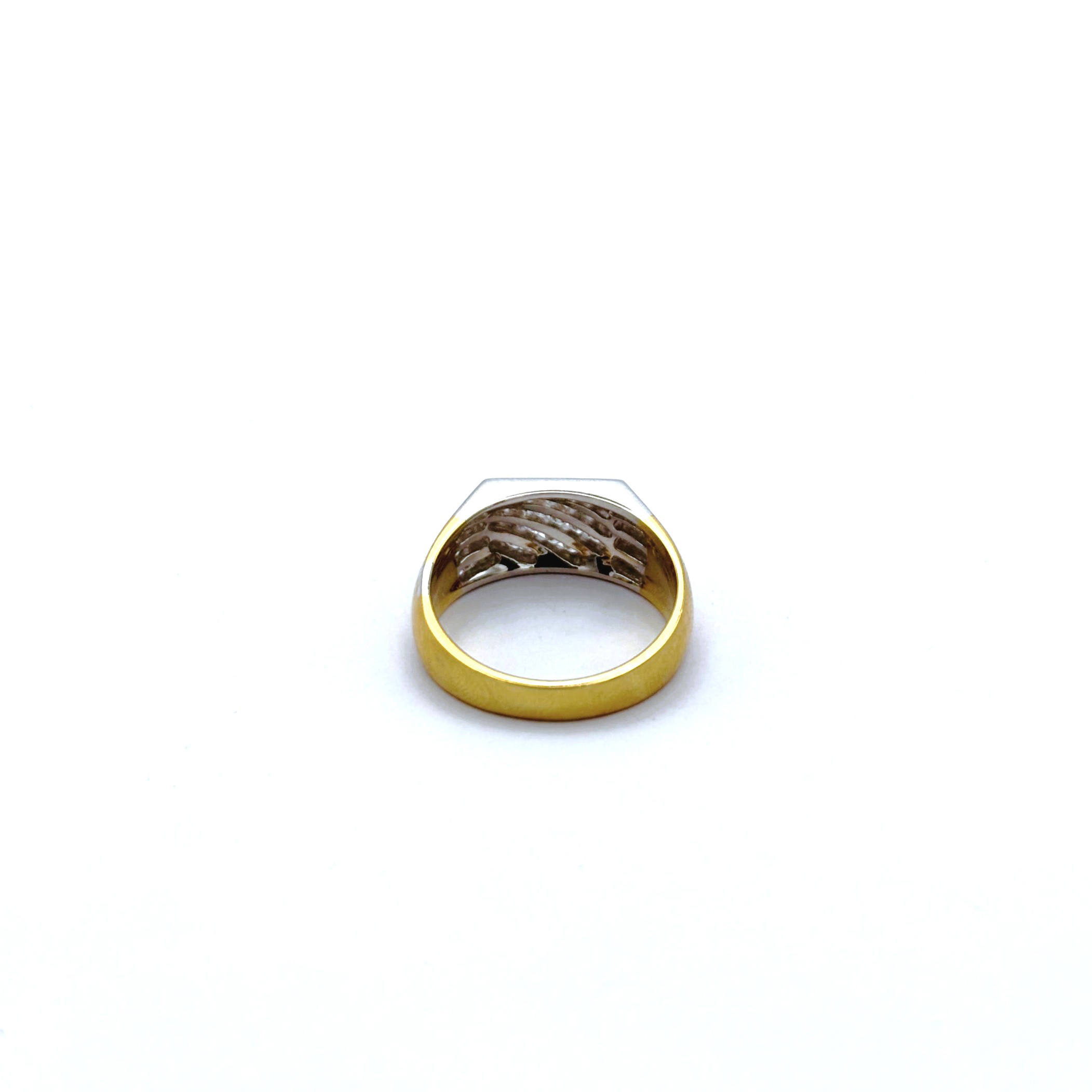 Anello in Oro Giallo e Oro Bianco 18 kt con Diamanti - immagine 4